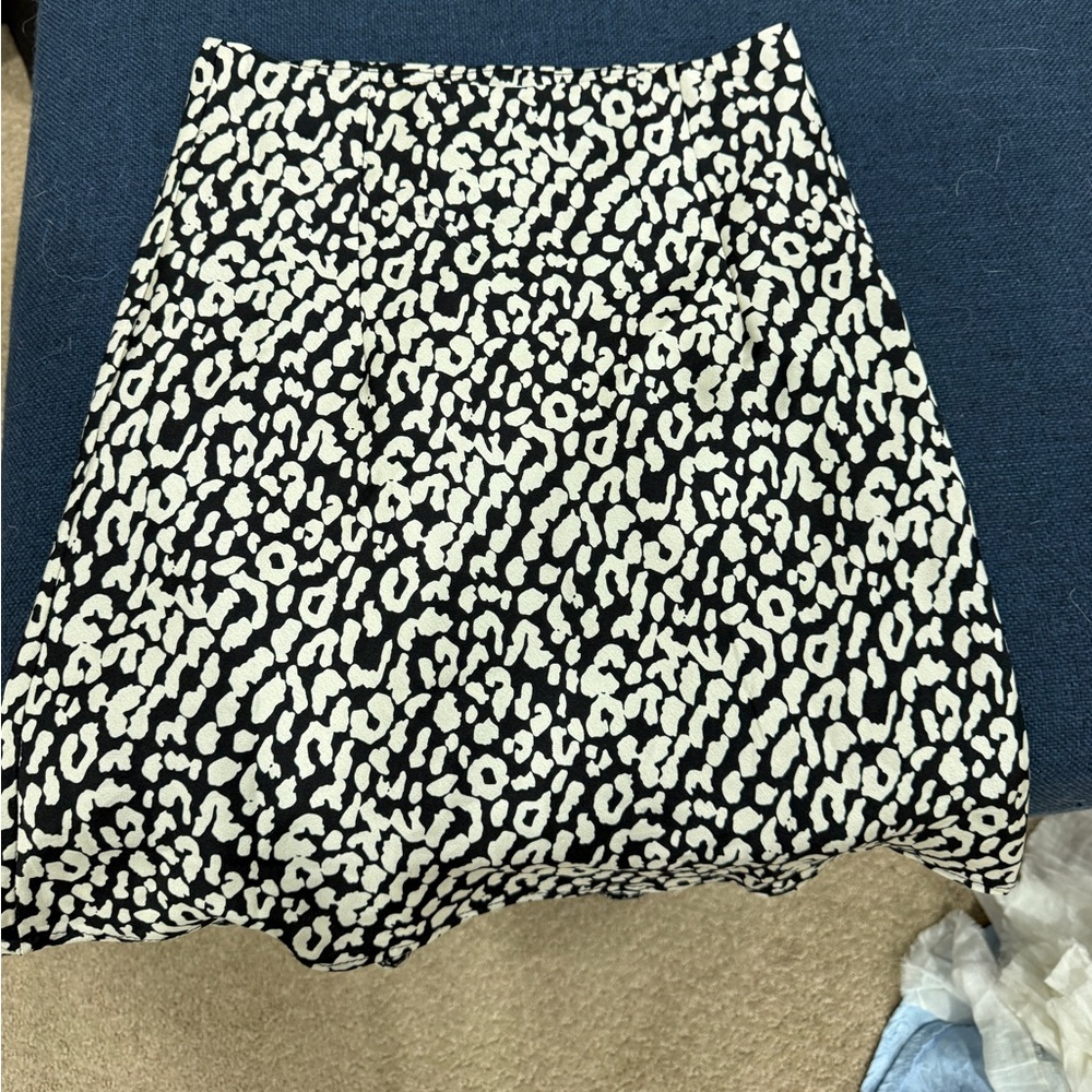 Princess Polly Black and White Midi A-line Skirt